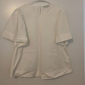 Kate spade Brooke street white flutter sleeve top size XS
